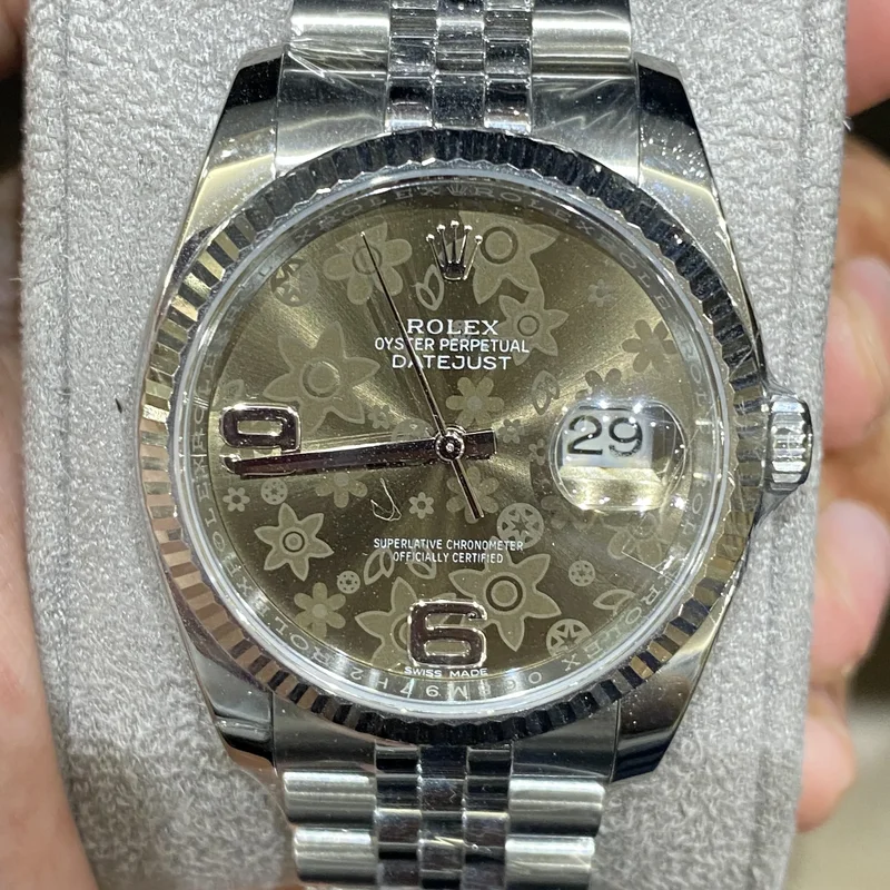 Datejust 36 Stainless Steel Fluted / Jubilee / Chocolate Floral