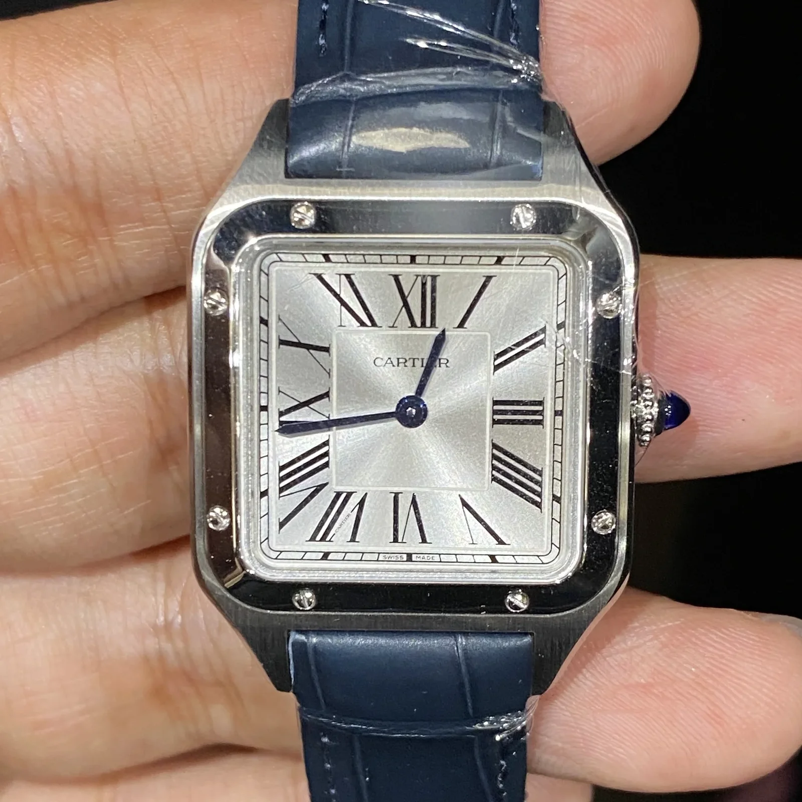 Santos Dumont Small Stainless Steel / Strap