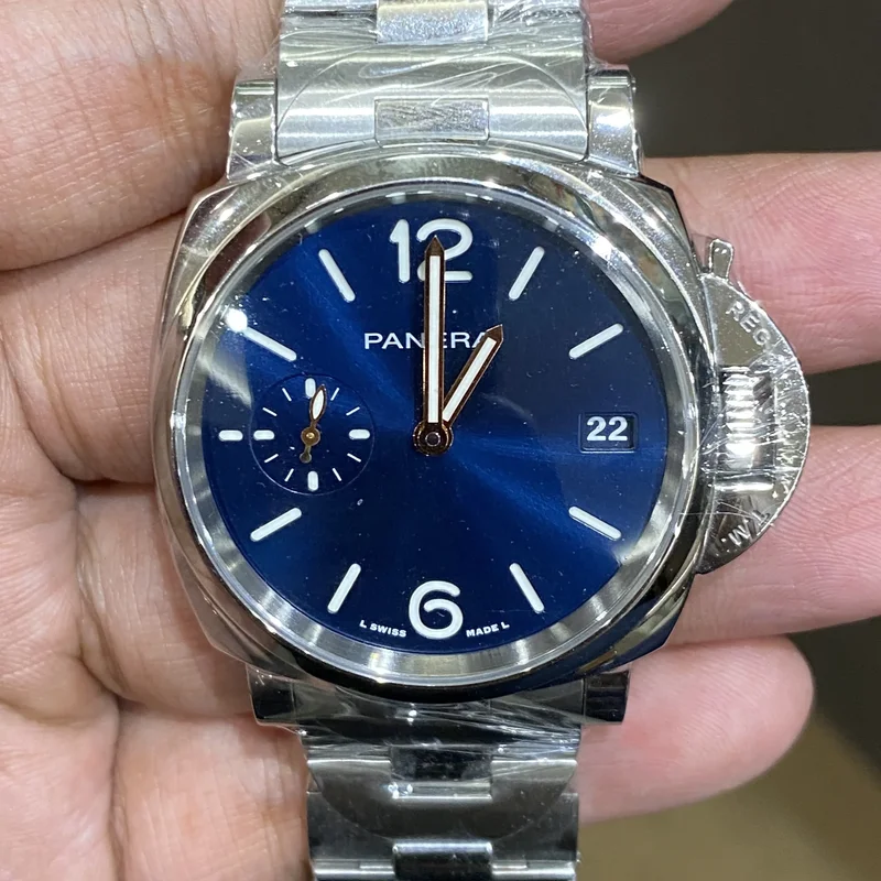 Luminor Due 38 Automatic Stainless Steel / Blue / Bracelet