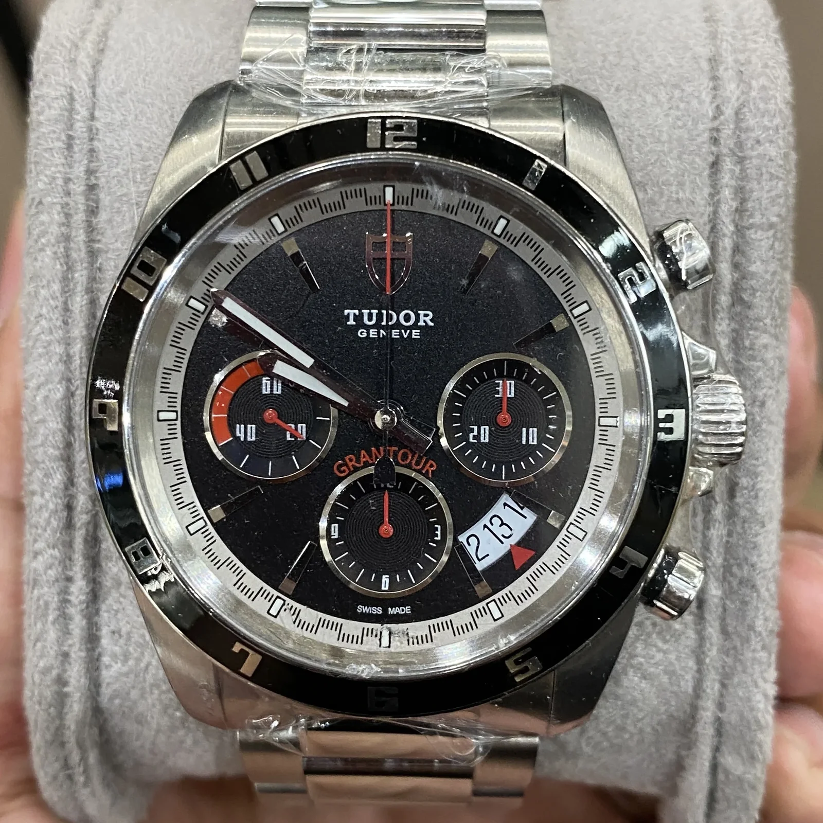 Grantour Chronograph Stainless Steel / Black