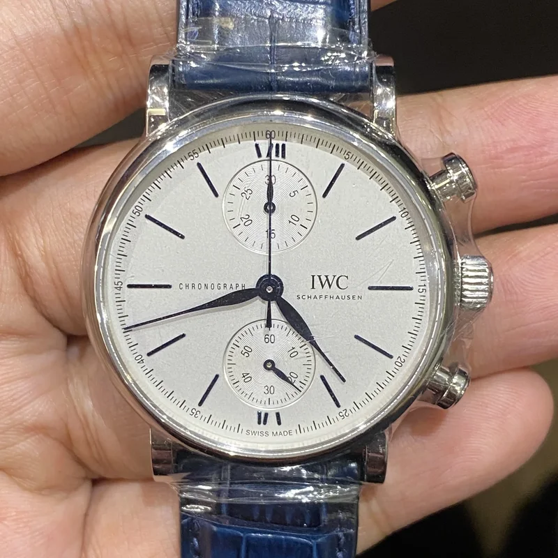 Portofino Chronograph 39 Stainless Steel / Silver - Blue