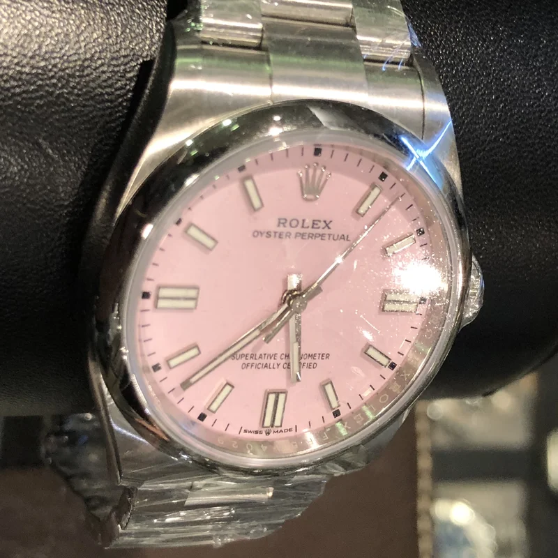 Thumb Oyster Perpetual 36 Stainless Steel / Pink