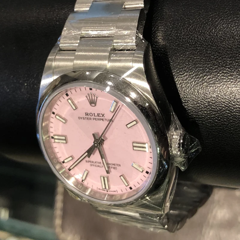 Thumb Oyster Perpetual 36 Stainless Steel / Pink