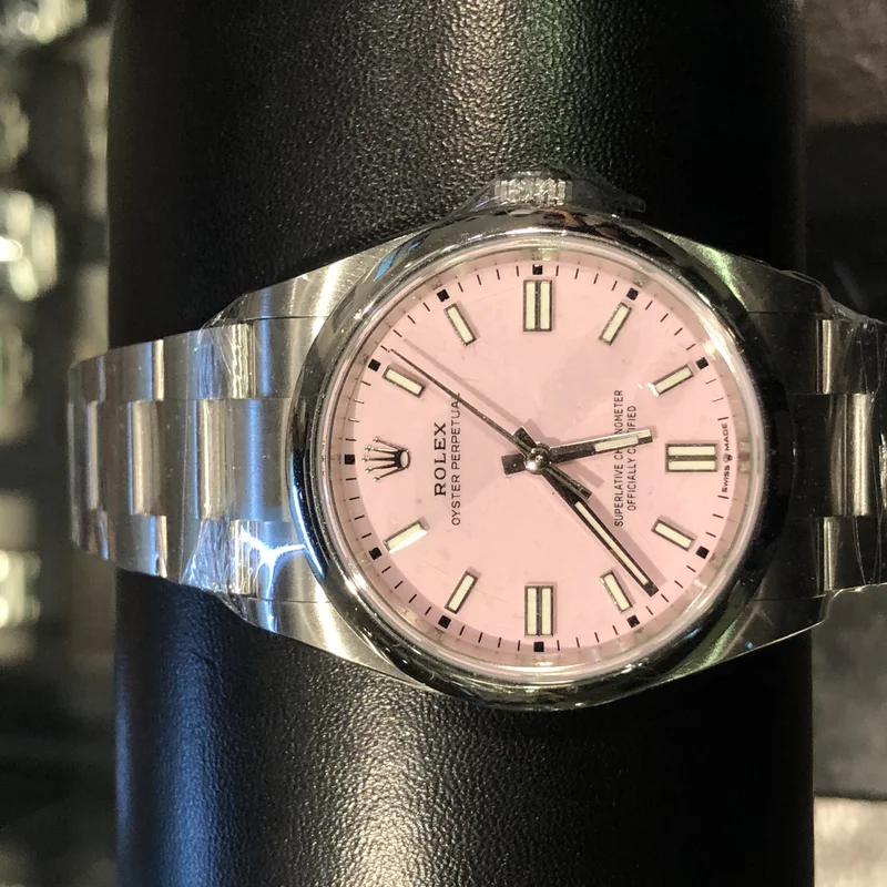 Thumb Oyster Perpetual 36 Stainless Steel / Pink
