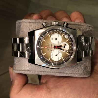 El Primero A385 Revival Stainless Steel / Brown / Ladder Bracelet