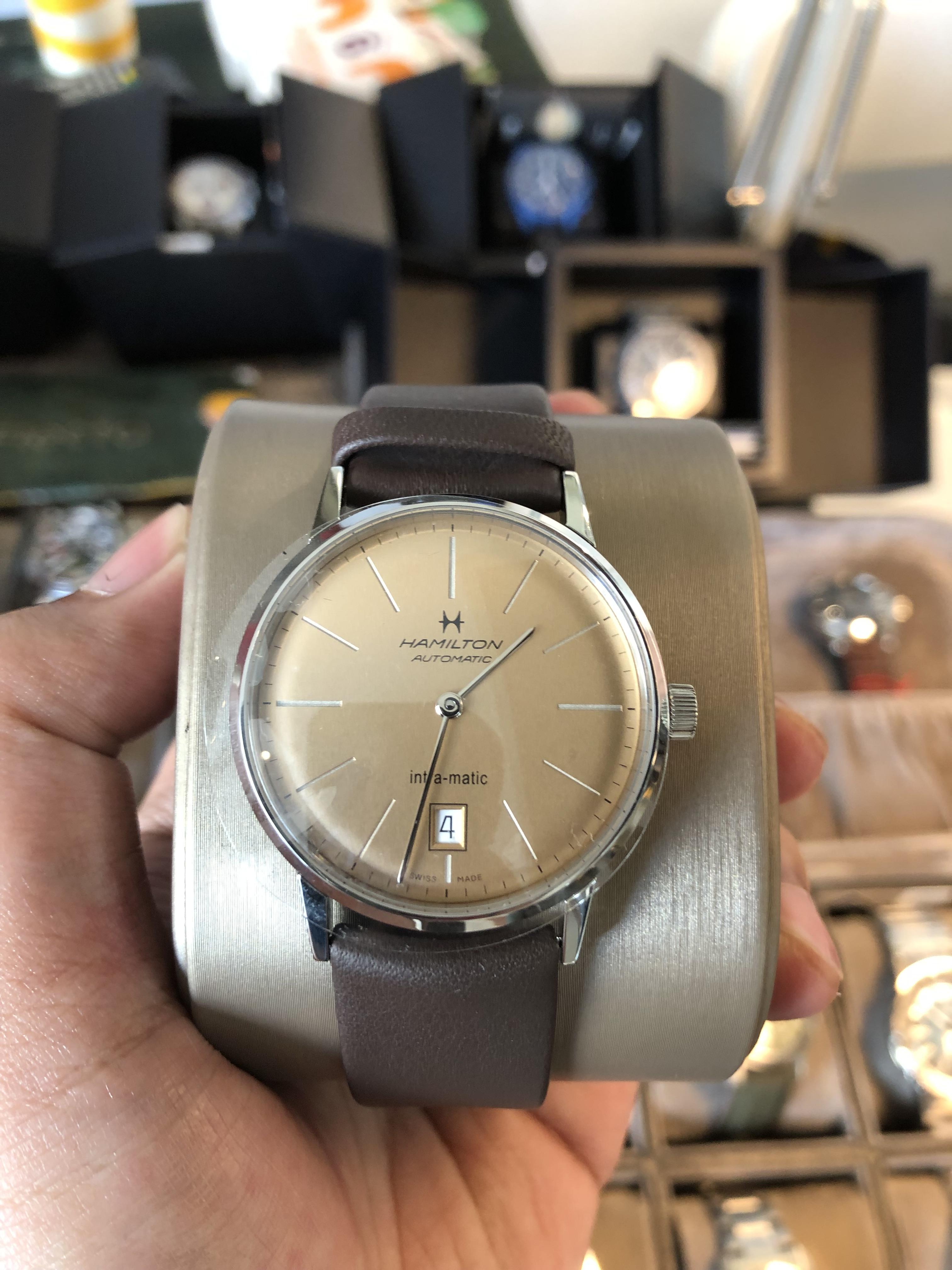 Hamilton Intra Matic 38mm Champagne Hamilton H38455501 Jual