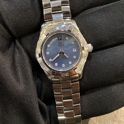 Aquaracer 300M Quartz 27 Stainless Steel / MOP - Blue Diamond / Bracelet