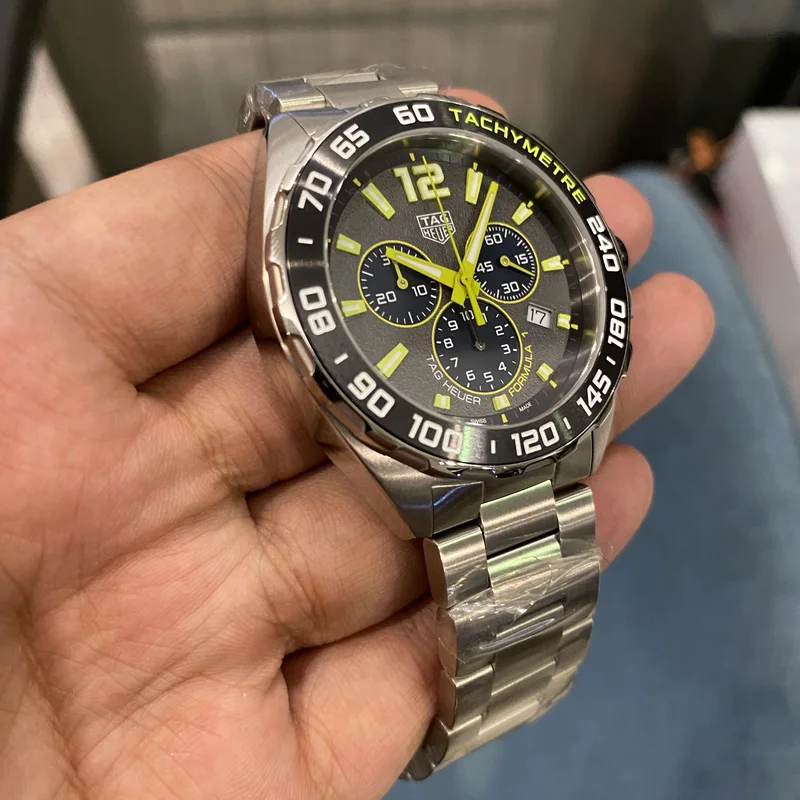 Thumb Formula 1 Chronograph Quartz 43 Stainless Steel / Grey / Bracelet