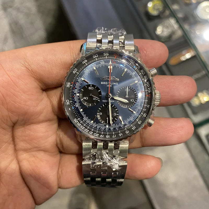 Thumb Navitimer B01 Chronograph 41 Stainless Steel / Blue / Bracelet