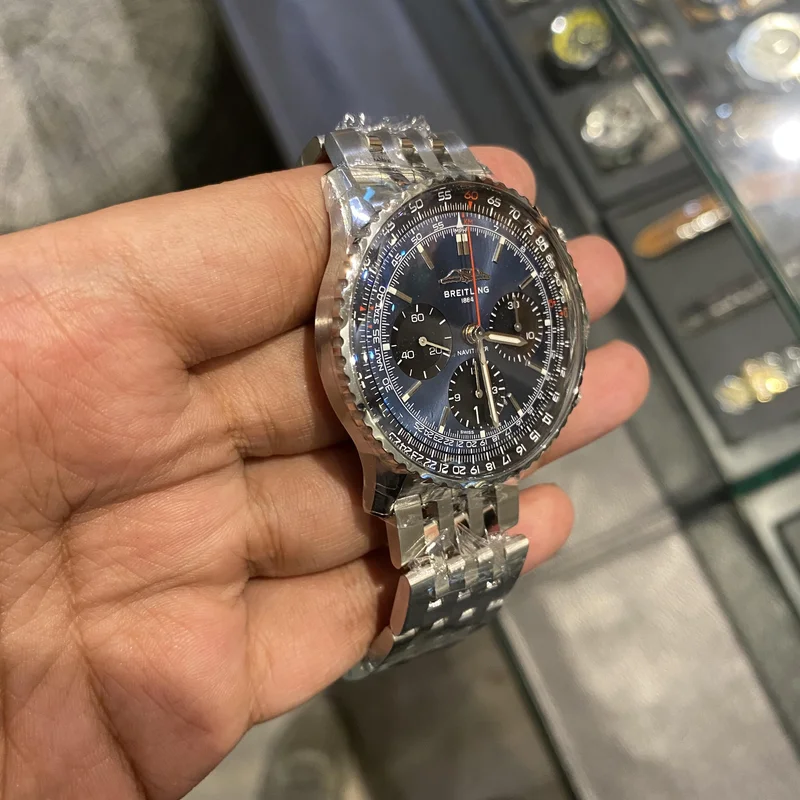Thumb Navitimer B01 Chronograph 41 Stainless Steel / Blue / Bracelet