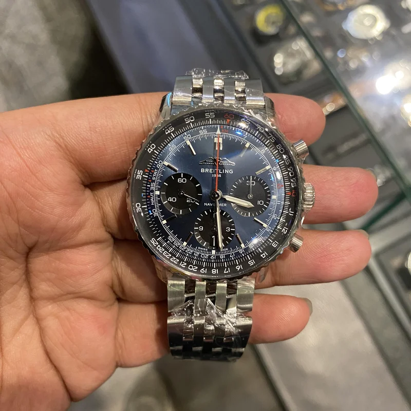 Thumb Navitimer B01 Chronograph 41 Stainless Steel / Blue / Bracelet