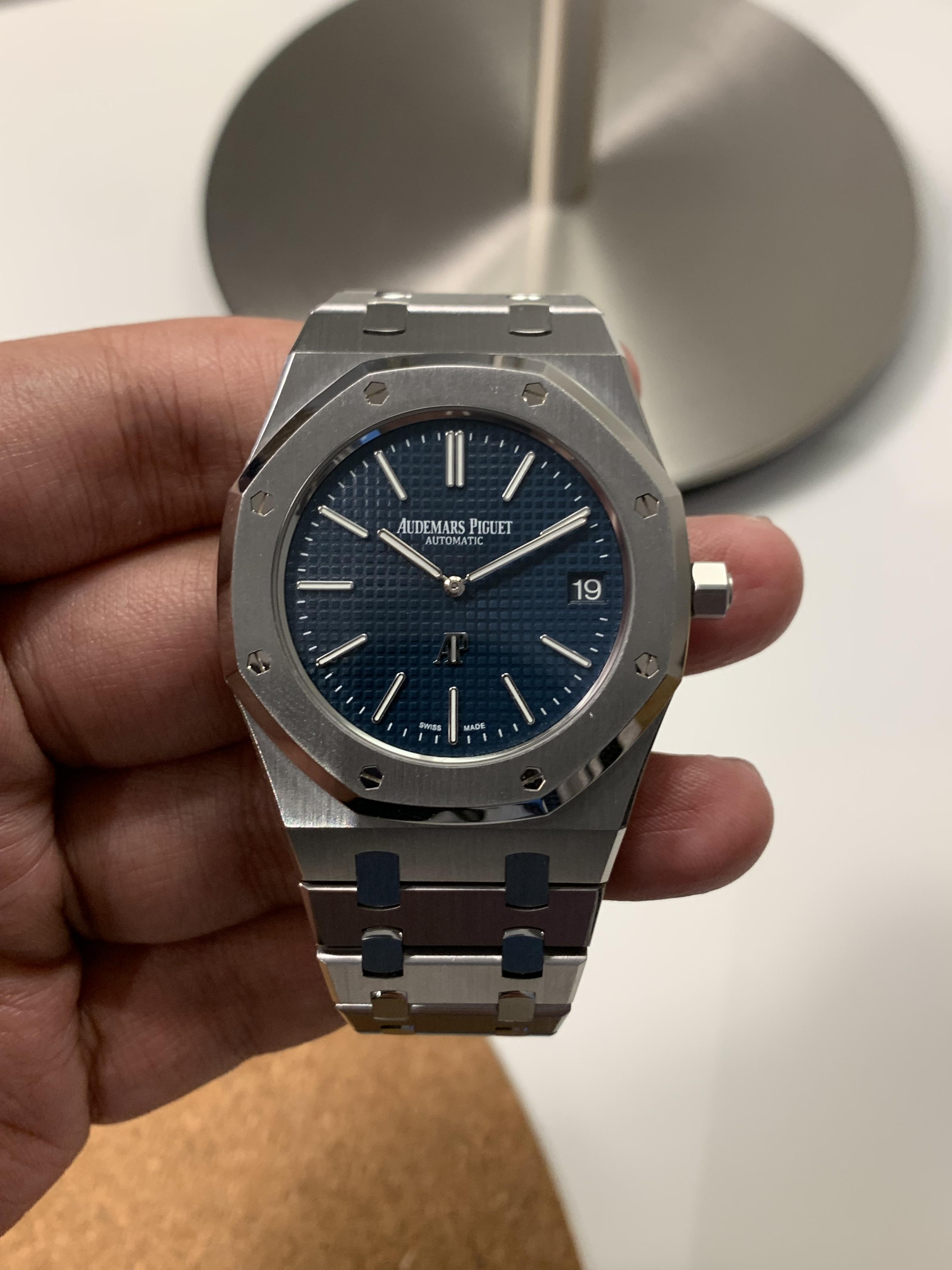 Jual Audemars Piguet Royal Oak Extra Thin Stainless Steel Blue 15202ST.OO.1240ST.01 Original