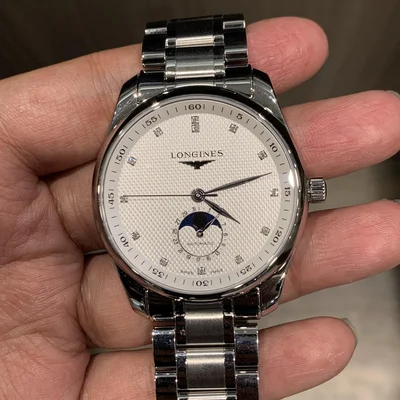 Master Collection 40 Moonphase Stainless Steel / Silver-Diamond / Bracelet