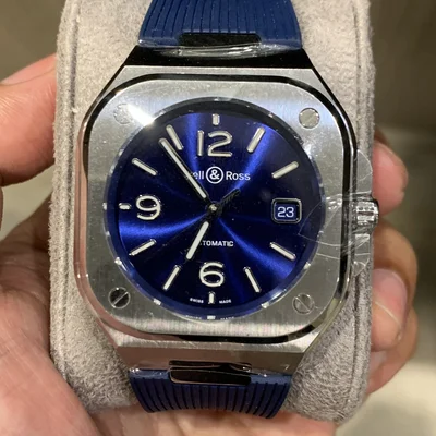 BR 05 Stainless Steel / Blue / Rubber