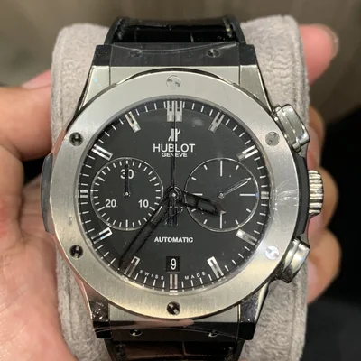 Classic Fusion 45 Chronograph Titanium / Black / Alligator