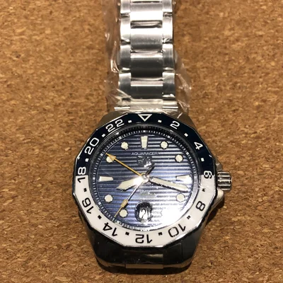 Aquaracer Professional 300 GMT Stainless Steel / Blue / Bracelet