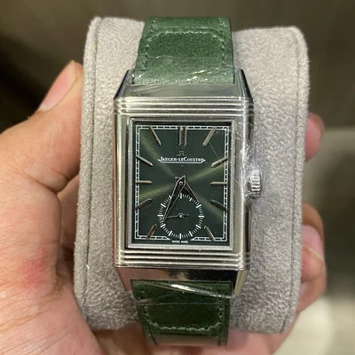 Reverso Tribute Monoface Stainless Steel / Green