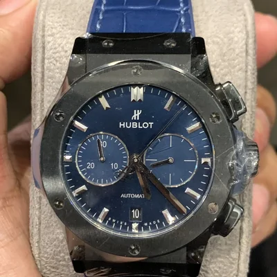 Classic Fusion 42 Chronograph Ceramic / Blue / Rubber