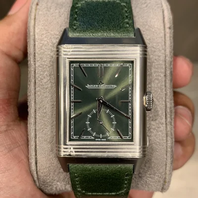 Reverso Tribute Monoface Stainless Steel / Green