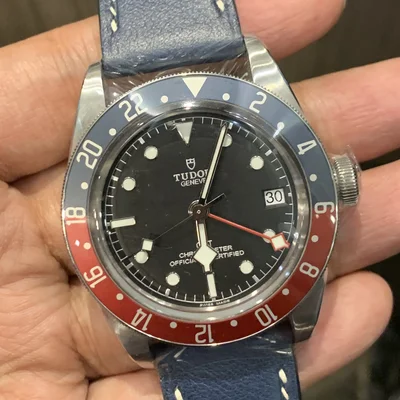 Black Bay GMT Stainless Steel / Black / Pepsi / Fabric