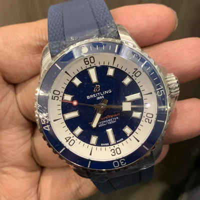 SuperOcean Automatic 42 Stainless Steel / Blue / Rubber
