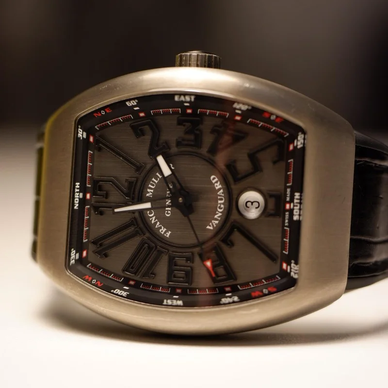 Thumb Vanguard Steel Black Alligator Leather Strap