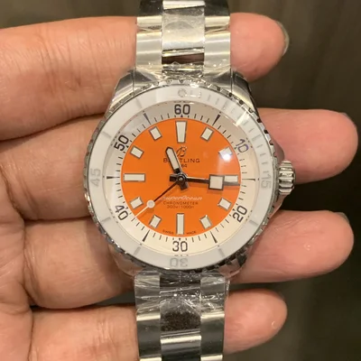 SuperOcean Automatic 36 Stainless Steel / Orange / Bracelet