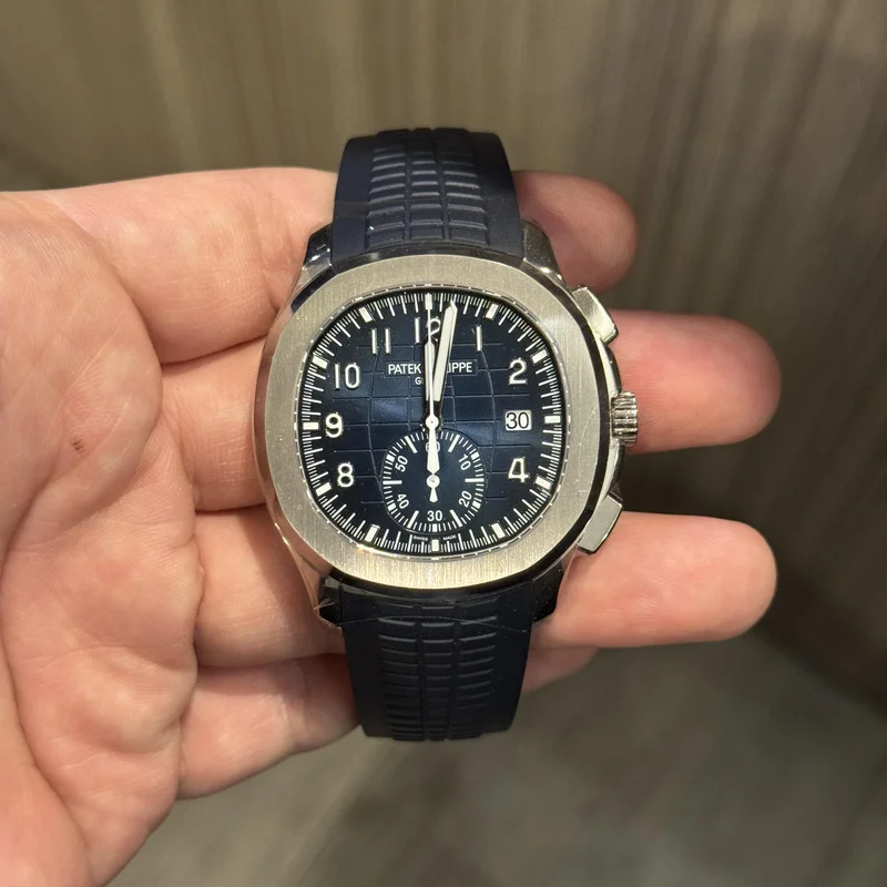 Aquanaut Chronograph 5968 White Gold / Blue / Rubber