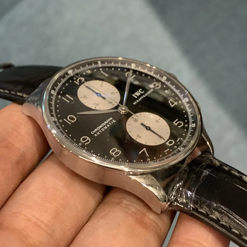 Thumb Portuguese Chrono-Automatic Stainless Steel / Reverse Panda