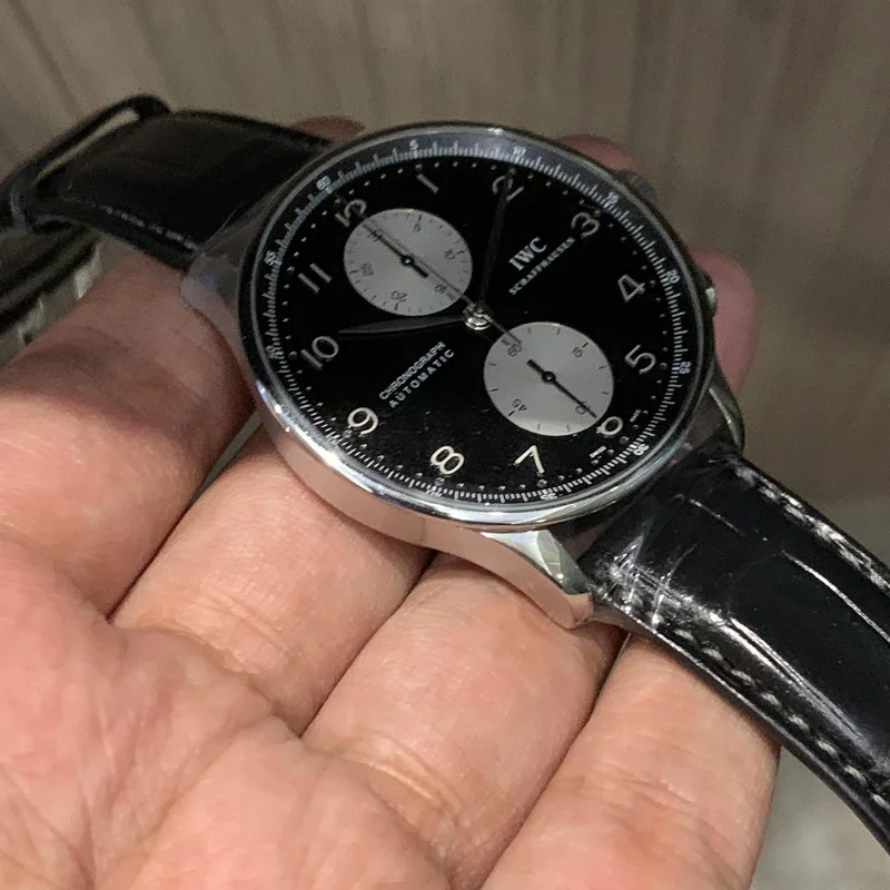 Thumb Portuguese Chrono-Automatic Stainless Steel / Reverse Panda