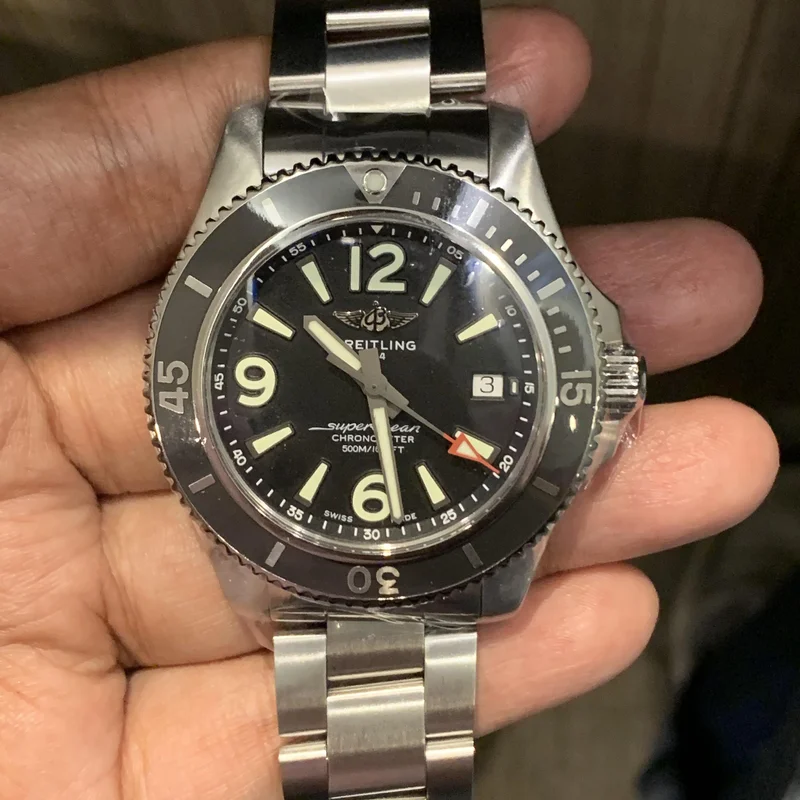 Superocean 42 Stainless Steel / Black / Bracelet