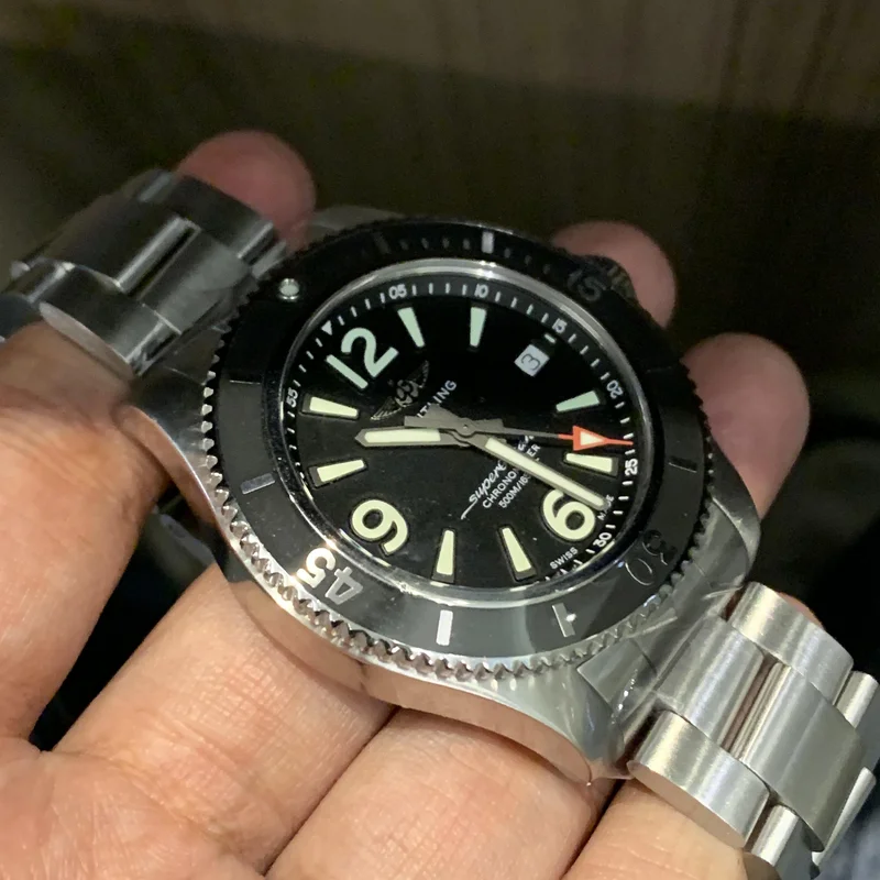 Thumb Superocean 42 Stainless Steel / Black / Bracelet