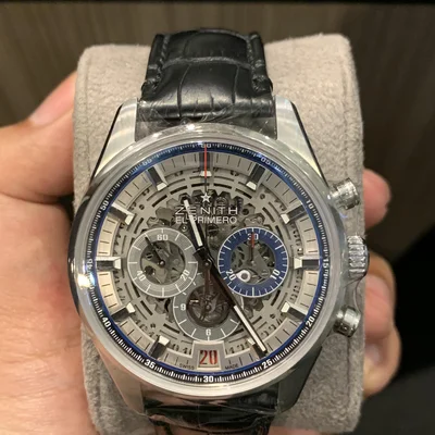 El Primero Chronomaster Full Open 42 Stainless Steel / Alligator