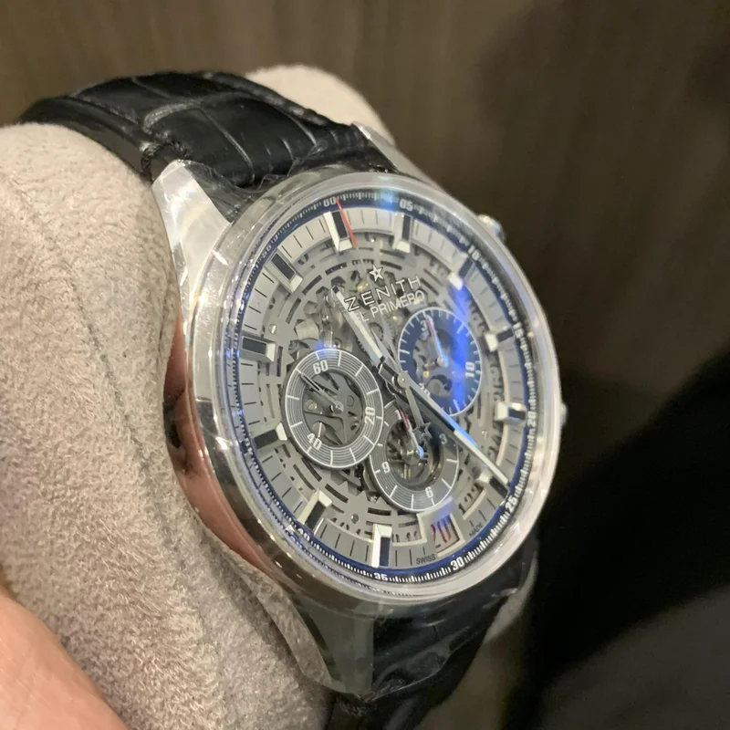 Thumb El Primero Chronomaster Full Open 42 Stainless Steel / Alligator