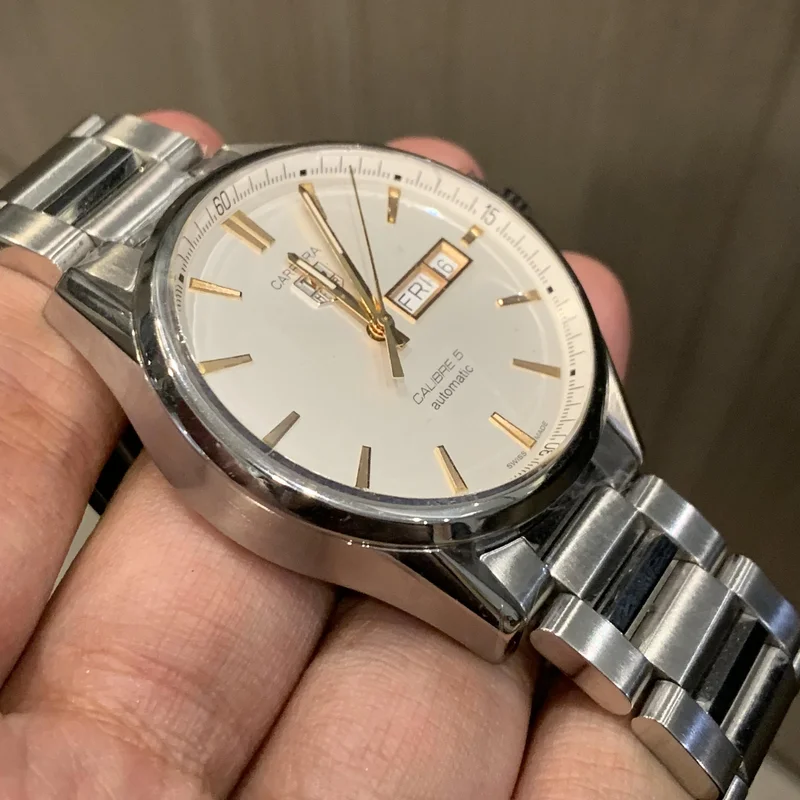 Thumb Carrera Calibre 5 Day Date Stainless Steel / Silver / Bracelet