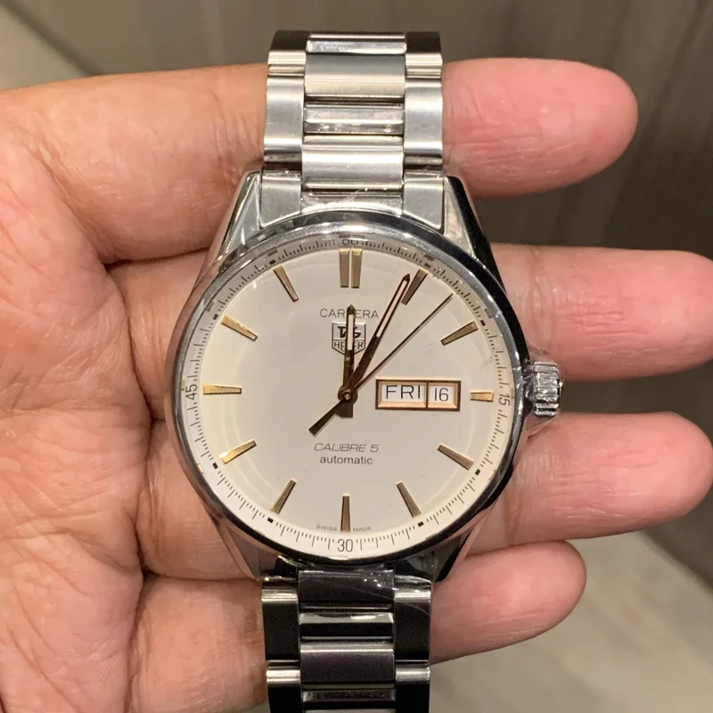 Carrera Calibre 5 Day Date Stainless Steel / Silver / Bracelet