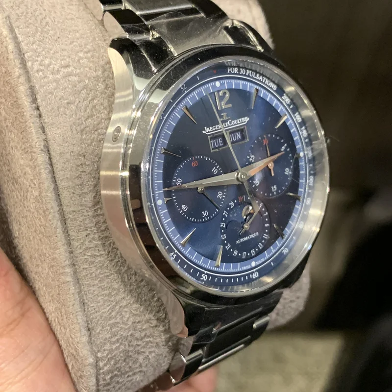 Thumb Master Control Chronograph Calendar / Stainless Steel / Blue