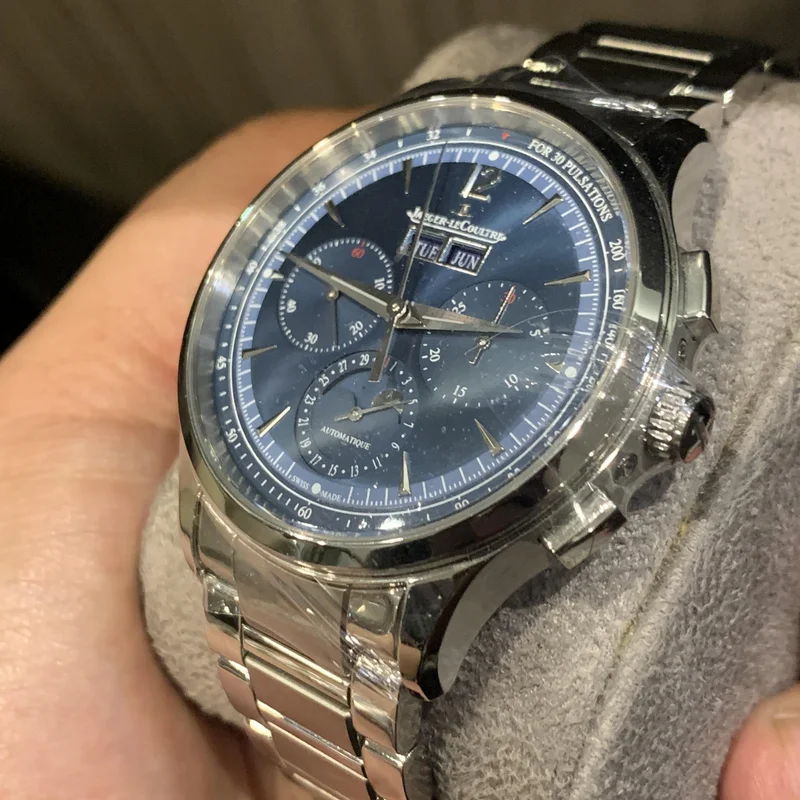 Thumb Master Control Chronograph Calendar / Stainless Steel / Blue