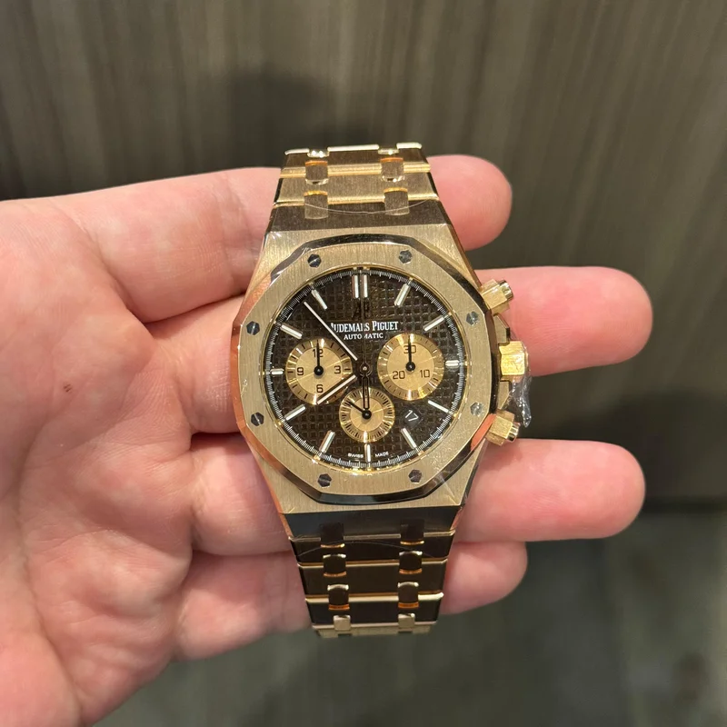 Royal Oak Chronograph 41 Pink Gold / Brown / Alligator
