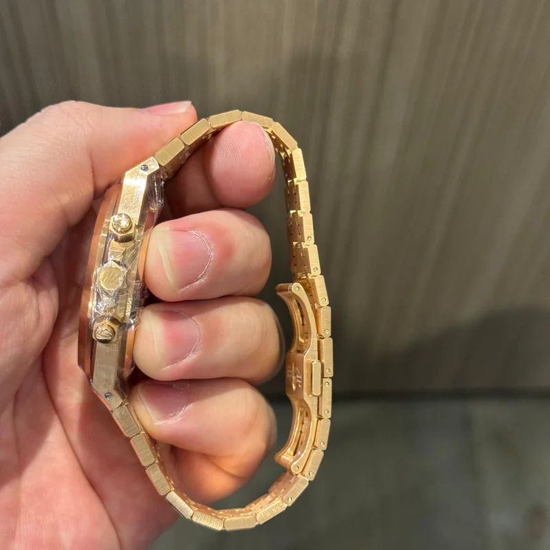 Thumb Royal Oak Chronograph 41 Pink Gold / Brown / Alligator