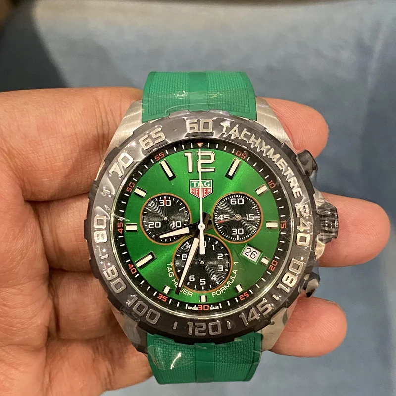 Thumb Formula 1 Quartz Chronograph Stainless Steel / Green