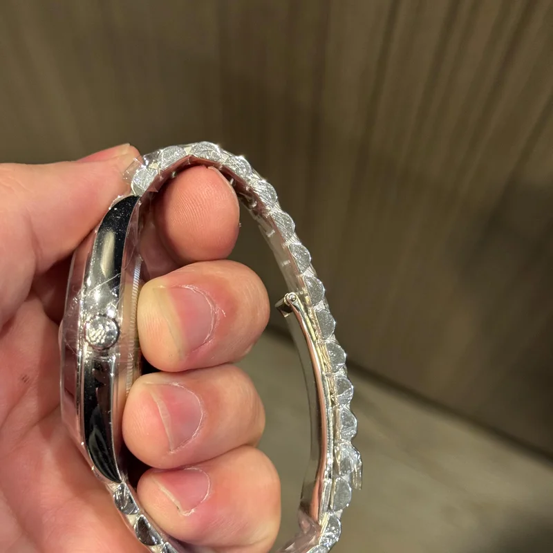 Thumb Day-Date 40 Platinum / Ice Blue Diagonal Diamond