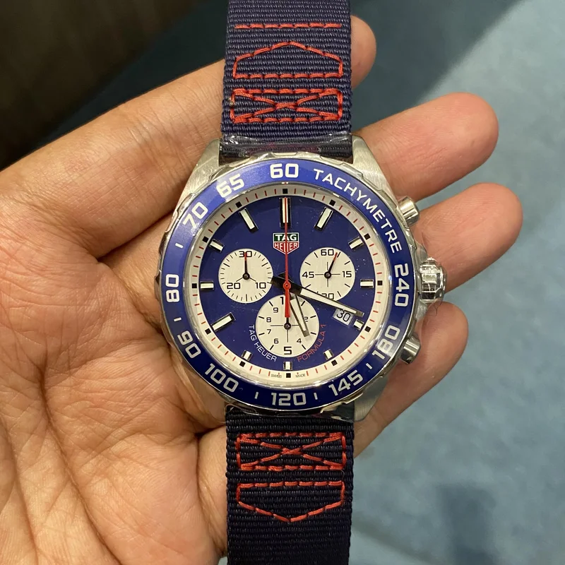 Formula 1 Chronograph Quartz 43 Stainless Steel / Red Bull / NATO