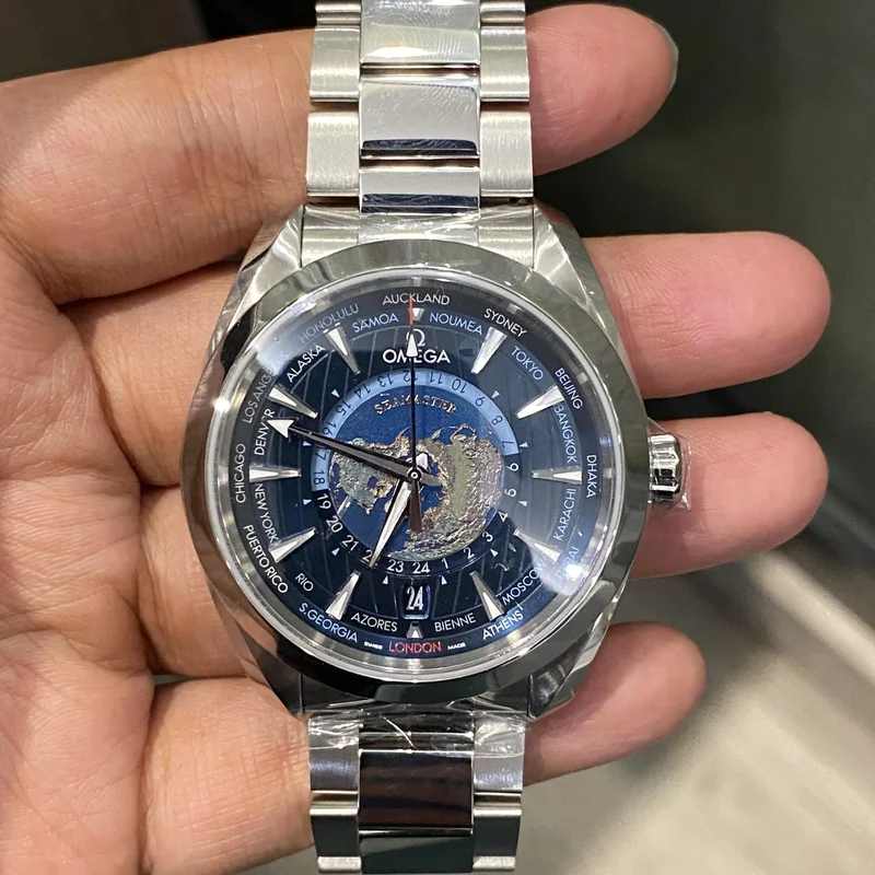 Seamaster Aqua Terra 150M Master Chronometer 43 Worldtimer Stainless Steel / Blue / Bracelet