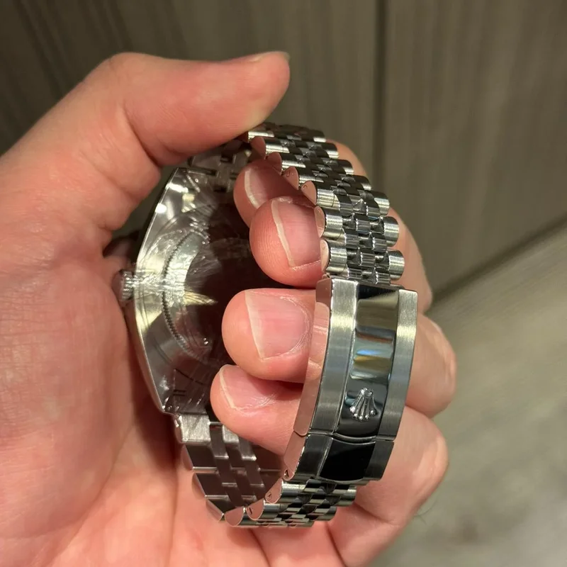 Thumb Datejust 41 Stainless Steel Fluted / Jubilee / Blue