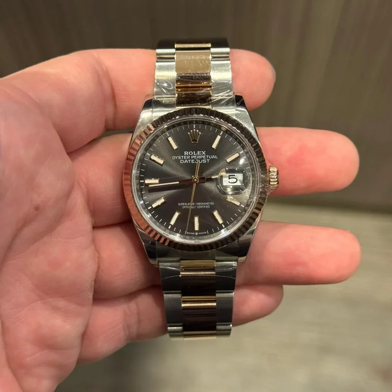 Datejust 36 Stainless Steel / Everose / Fluted / Dark Rhodium / Oyster