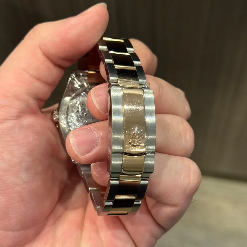 Thumb Datejust 36 Stainless Steel / Everose / Fluted / Dark Rhodium / Oyster