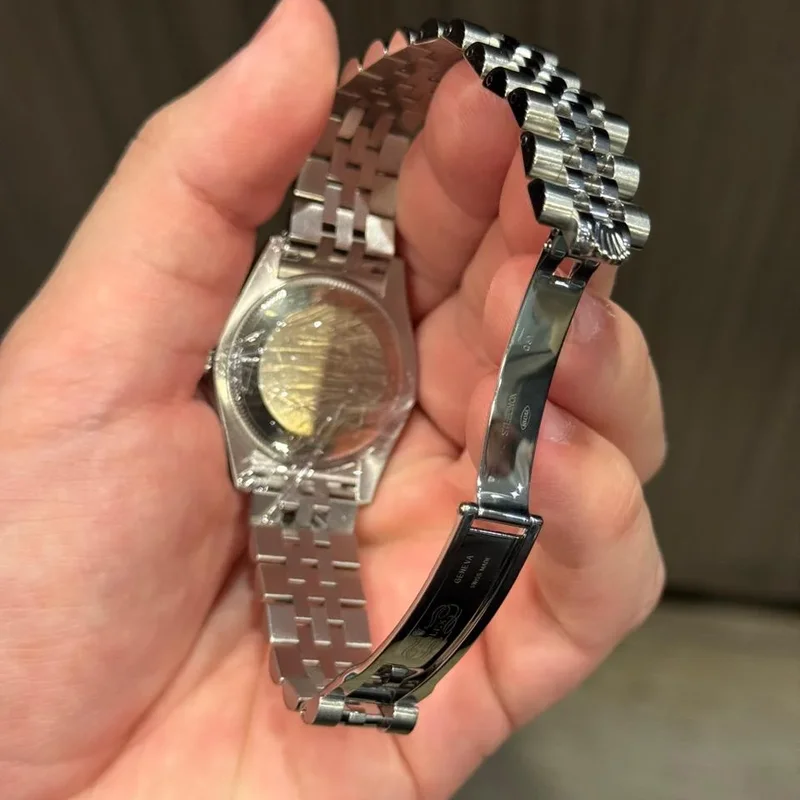 Thumb Datejust 36 Stainless Steel Fluted / Jubilee / Black Computer