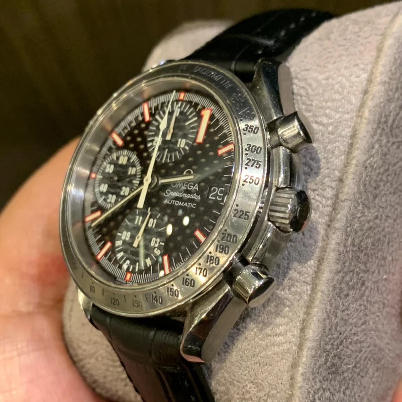 Thumb Speedmaster Date 40 Stainless Steel / Carbon / Bracelet / Schumacher 2001