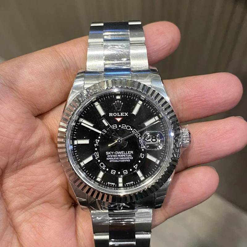 Sky-Dweller Stainless Steel / White Gold / Black